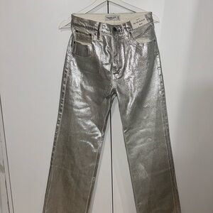 Abercrombie & Fitch Shimmering Silver Pants